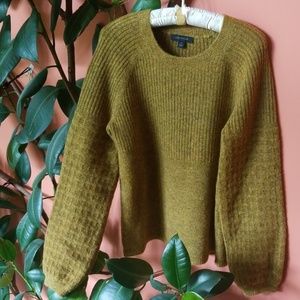 Bell Sleeve Textured Chunky Sweater